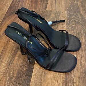 Fashion Nova Elegant Black Heels